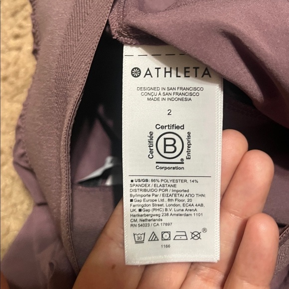 Athleta Brooklyn Heights High Rise Pleated Wide Leg Pant Lilac Opera Mauve 2 - Picture 9 of 9